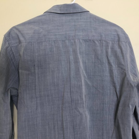 Men's summer button down shirt, blue, Size L - Picture 6 of 6